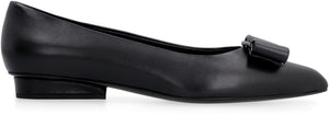 Viva leather ballet flats with logo-1